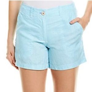 NEW Tommy Bahama Light Blue Linen Shorts Sz 10